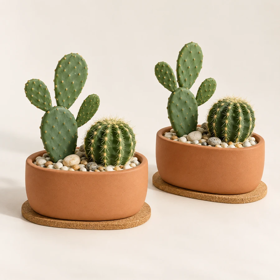 Afternoon Pair in Clay